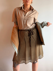 Japanese Brown Chambray S-Sleeve B-Down Shirt