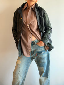 Mauve L-Sleeve Button Down Shirt