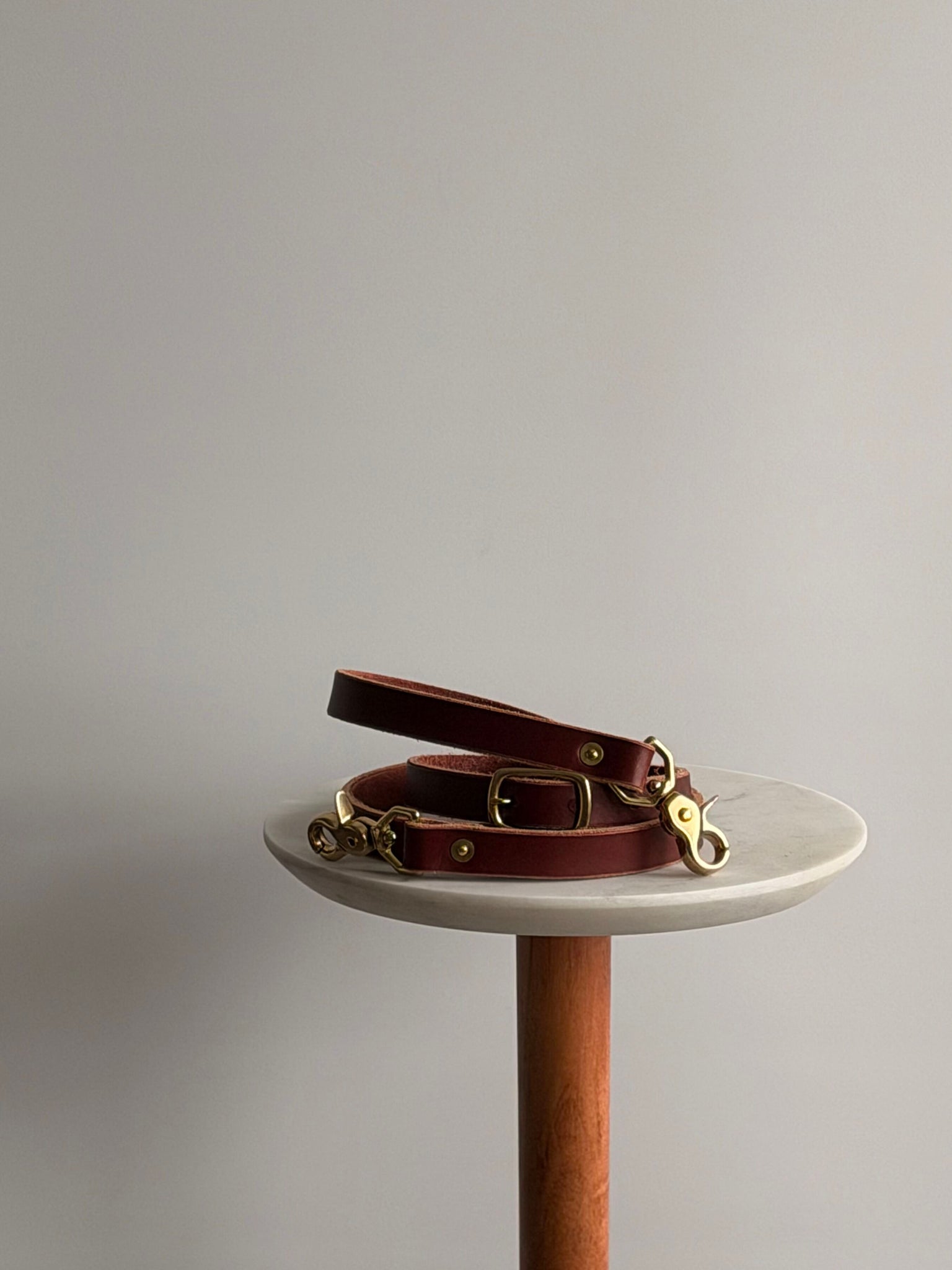 Cylinder Bucket —  Oxblood Croc Top x Raven Black Leather