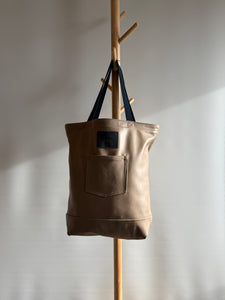 Deco Denim Clay Luxe Leather Tote Bag