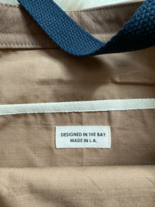 Deco Denim Taupe Luxe Leather Tote