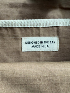 Deco Denim Taupe Luxe Leather Tote