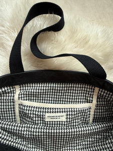 Deco Denim Onyx Luxe Leather Tote Bag