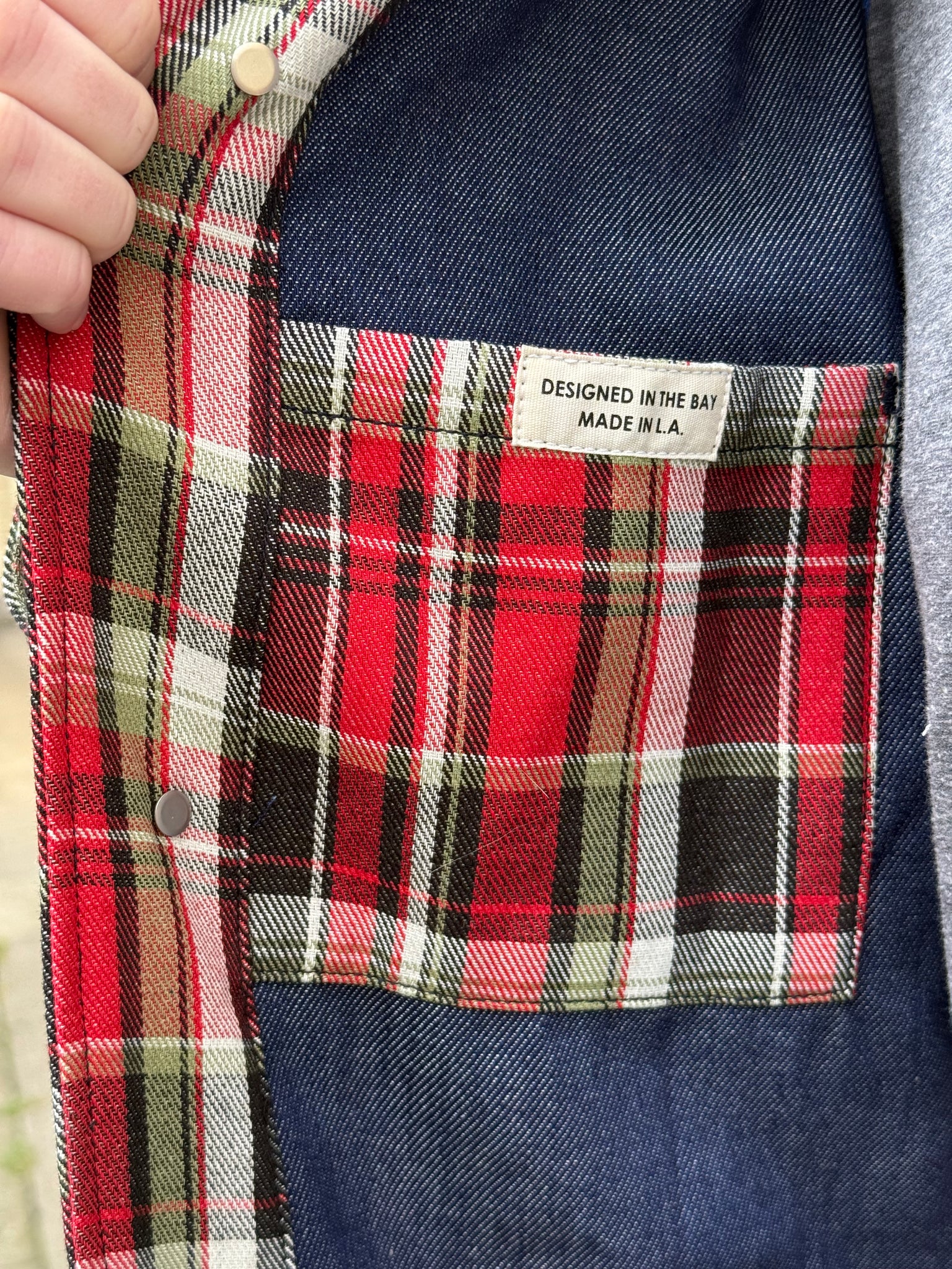 Deco Denim Chore Coat | Thai Plaid X Indigo Twill