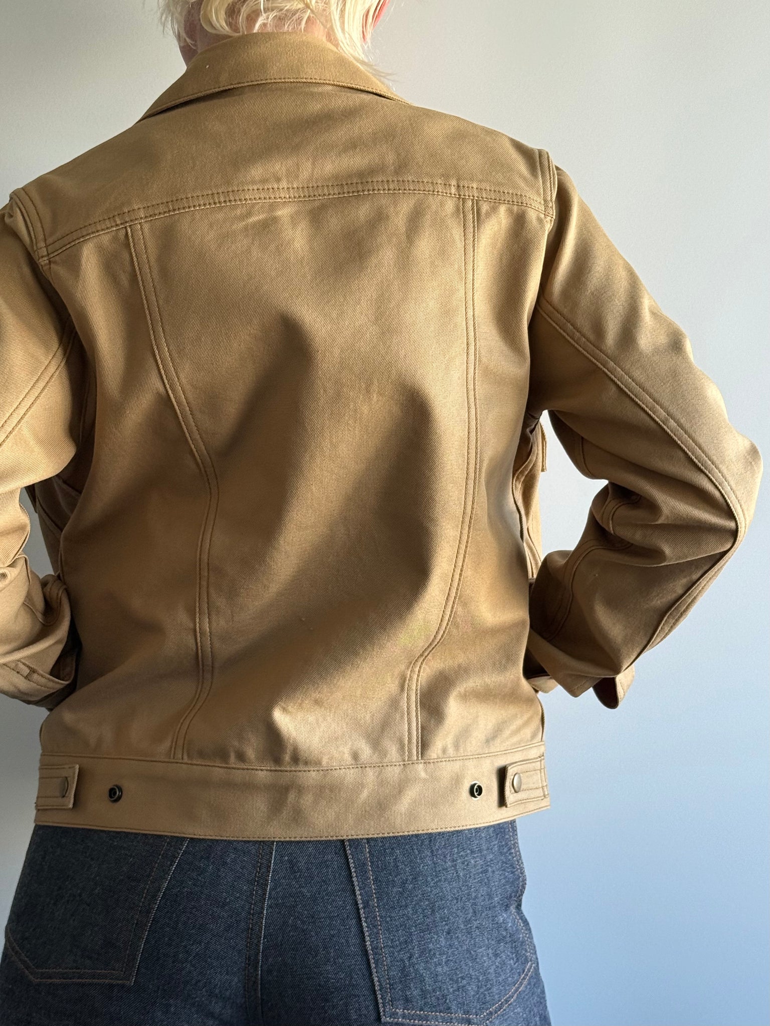 Lightweight Selvedge Khaki Trucker Jacket