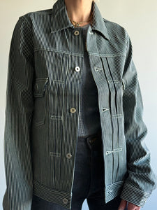 Railroad Stripe Trucker Jacket