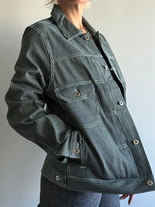 Railroad Stripe Trucker Jacket