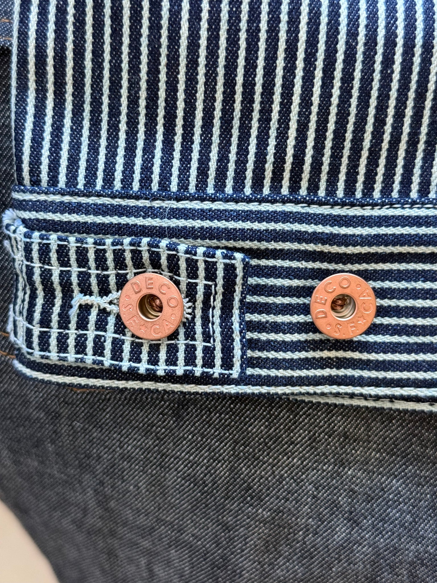 Railroad Stripe Trucker Jacket