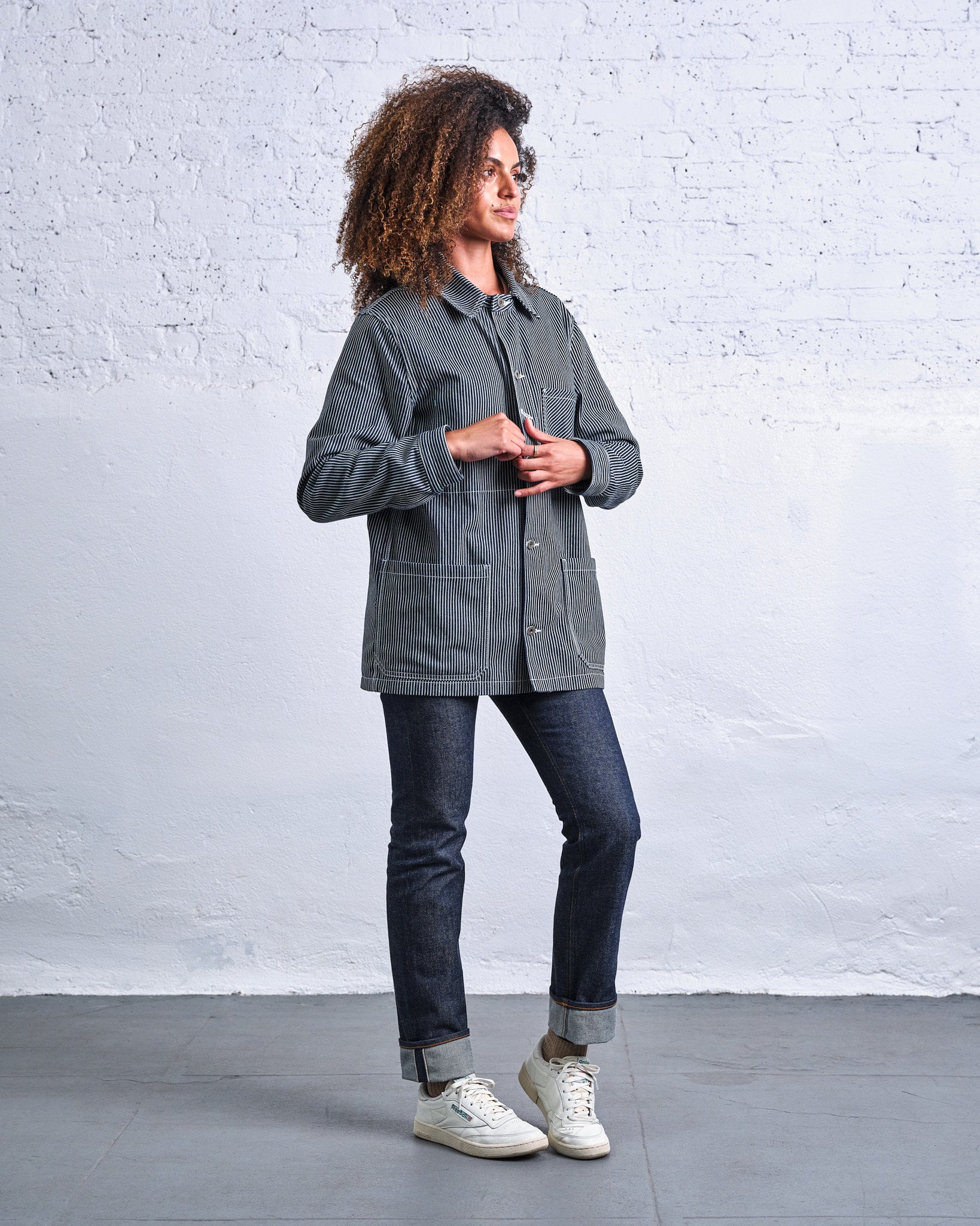 Deco Denim Chore Coat | Railroad Stripe