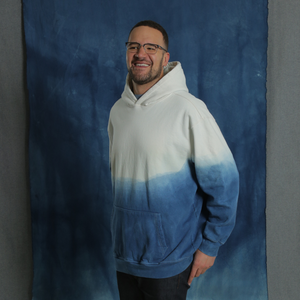 Indigo dyed shop hoodie